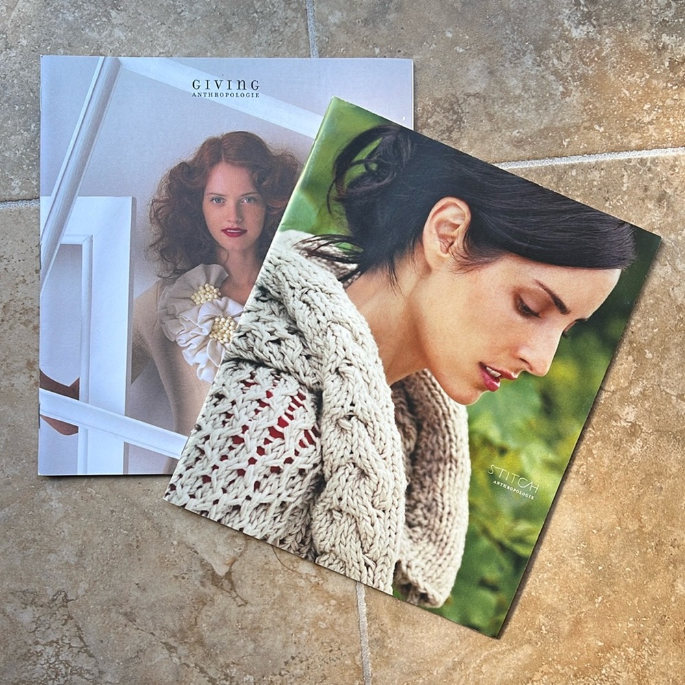 Anthropologie 2007 Lot of 2 Catalogs - Giving & Stitch - Classic Anthro Archives